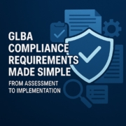 GLBA compliance checklist for IT providers covering data security, risk assessment, and implementation