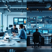 IT solutions vs managed services comparison graphic - 2025 business tech guide