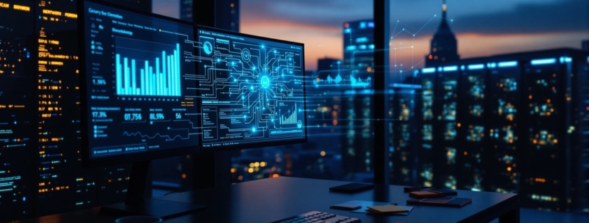 Illustration showing hidden cybersecurity vulnerabilities with risk assessment checklist